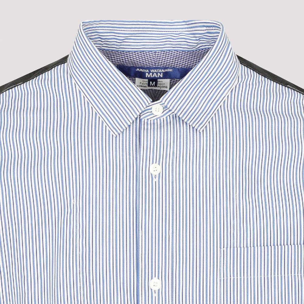 JUNYA WATANABE  Camicia Uomo Junya Watanabe Cotone Blu a Righe e Quadri Sottocosto
