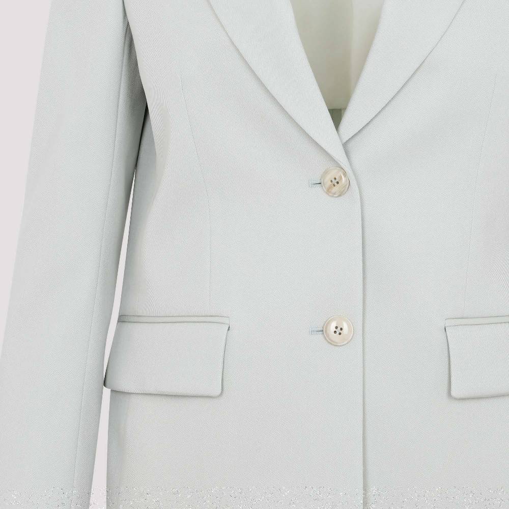LANVIN  Blazer da Donna Verde Salvia in Lana Vergine LANVIN Convenienza