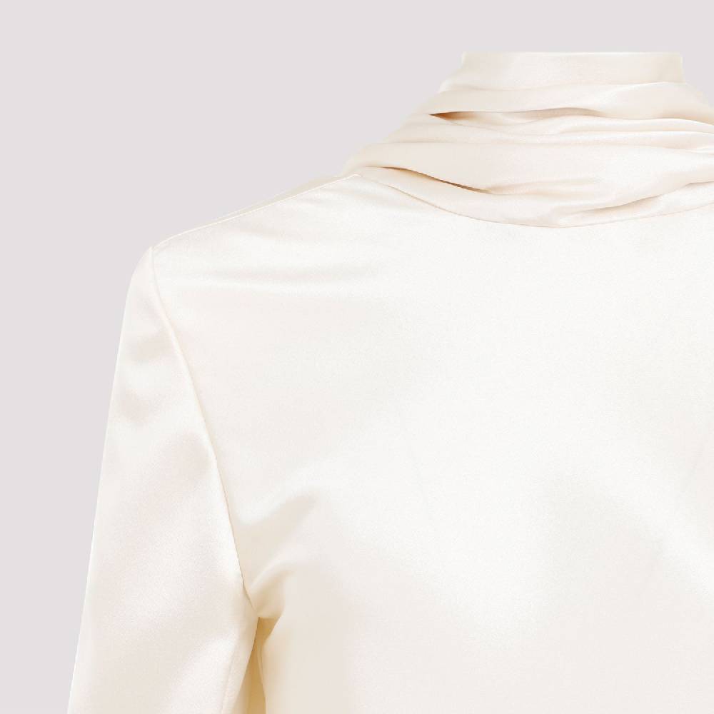 SAINT LAURENT  Blusa Drappeggiata in Seta Saint Laurent - Color Carne Vendita Economica