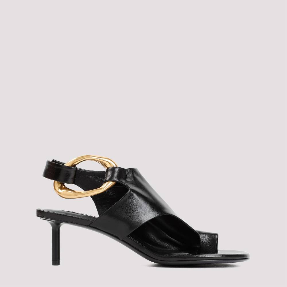 JIL SANDER  Décolleté Slingback in Pelle Nera Jil Sander con Tacco 5cm Negozio