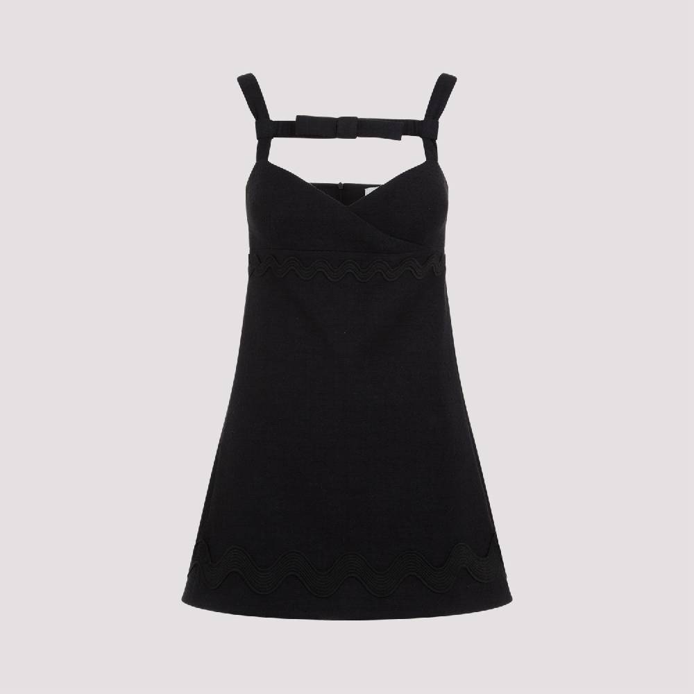 PATOU  Abito Mini Nero in Cotone con Fiocco PATOU 2025