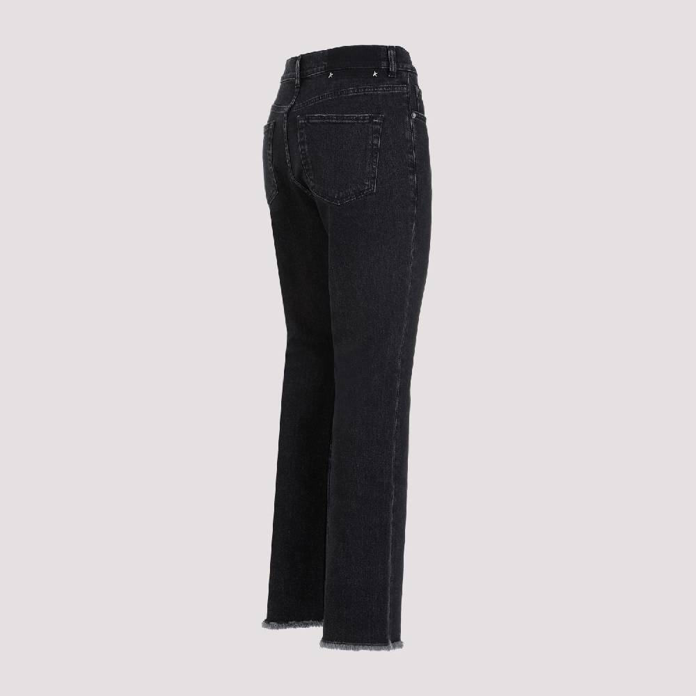 GOLDEN GOOSE  Jeans Svasati Cropped Cotone Nero Golden Goose Italy