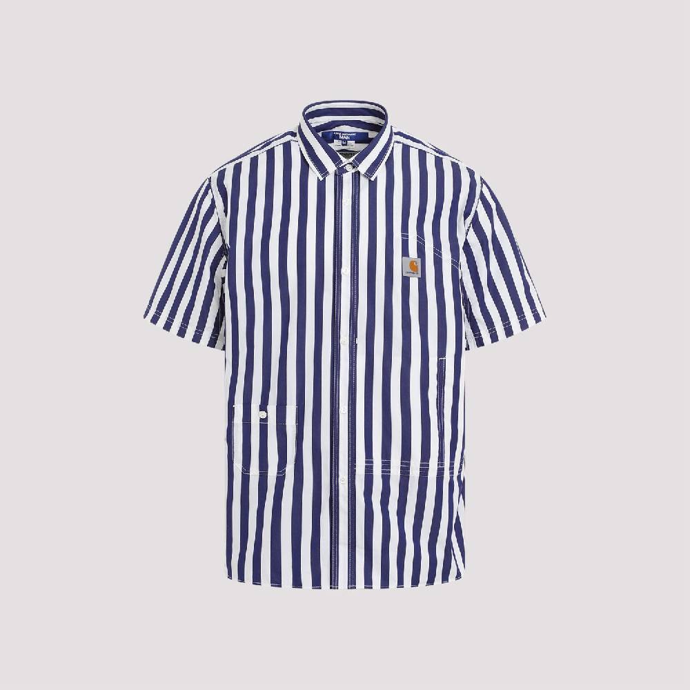 JUNYA WATANABE  Camicia a Righe Cotone Junya Watanabe - Bianco/Marina Pezzi Unici