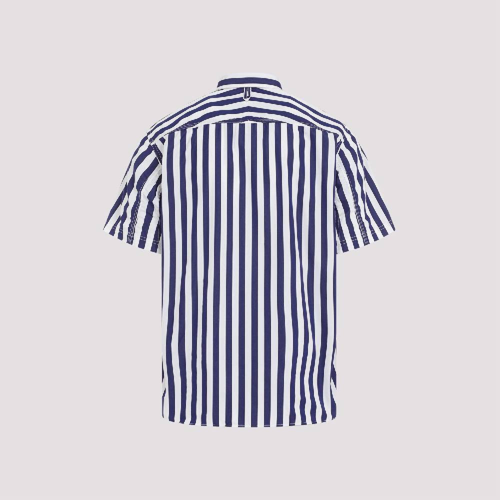 JUNYA WATANABE  Camicia a Righe Cotone Junya Watanabe - Bianco/Marina Pezzi Unici