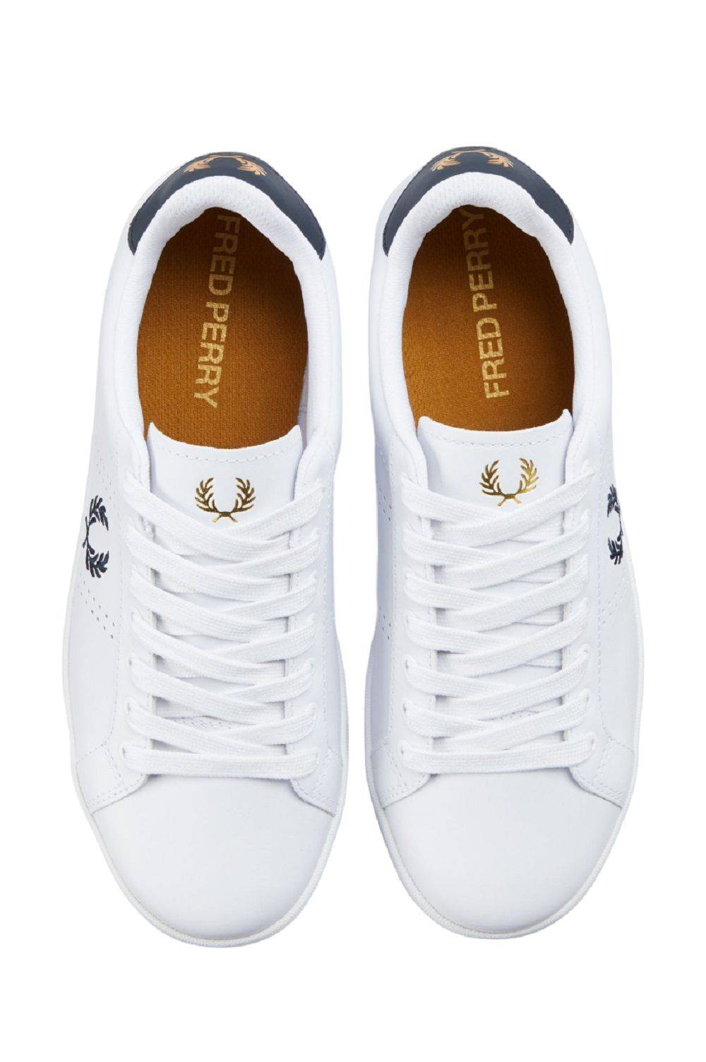 FRED PERRY  Sneakers in Pelle Bianca Fred Perry B721 - Scarpe Sportive da Uomo Qualità Garantita