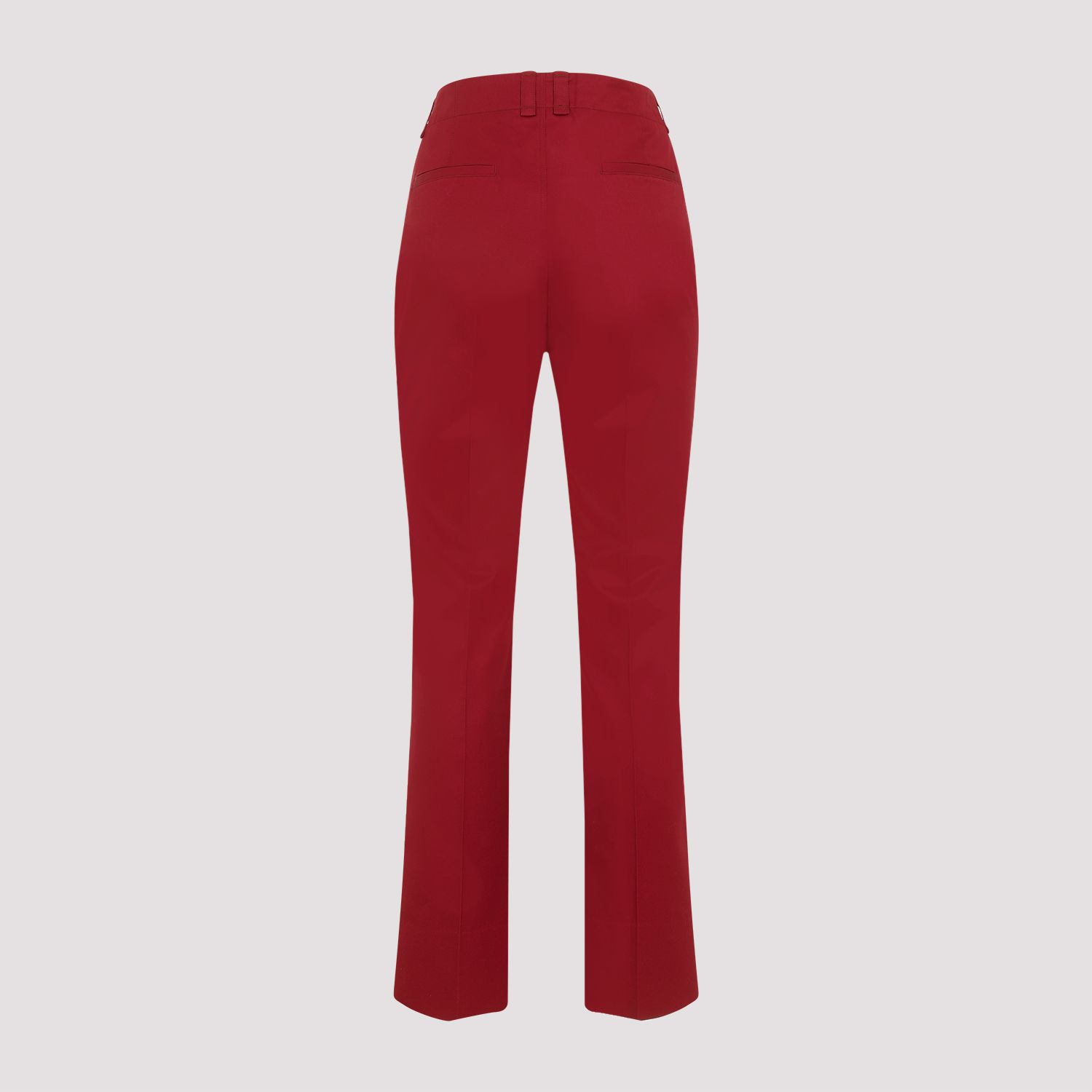 SAINT LAURENT  Pantaloni Donna Cotone Rosso a Vita Alta Saint Laurent Fino Al -60%