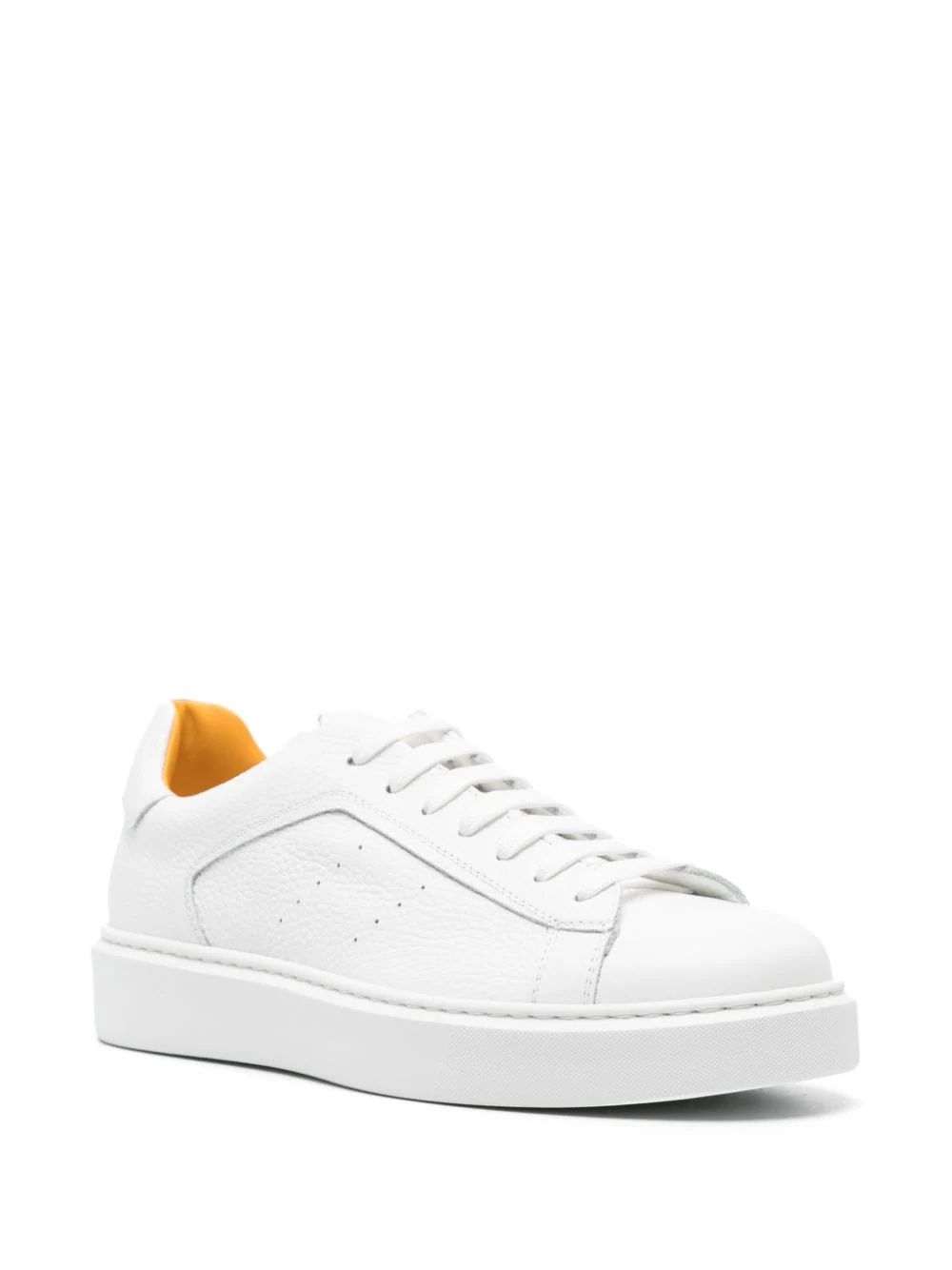 DOUCAL'S  Sneakers in Pelle Tumbled Doucal's - Scarpe Uomo Bianche Shopping Online