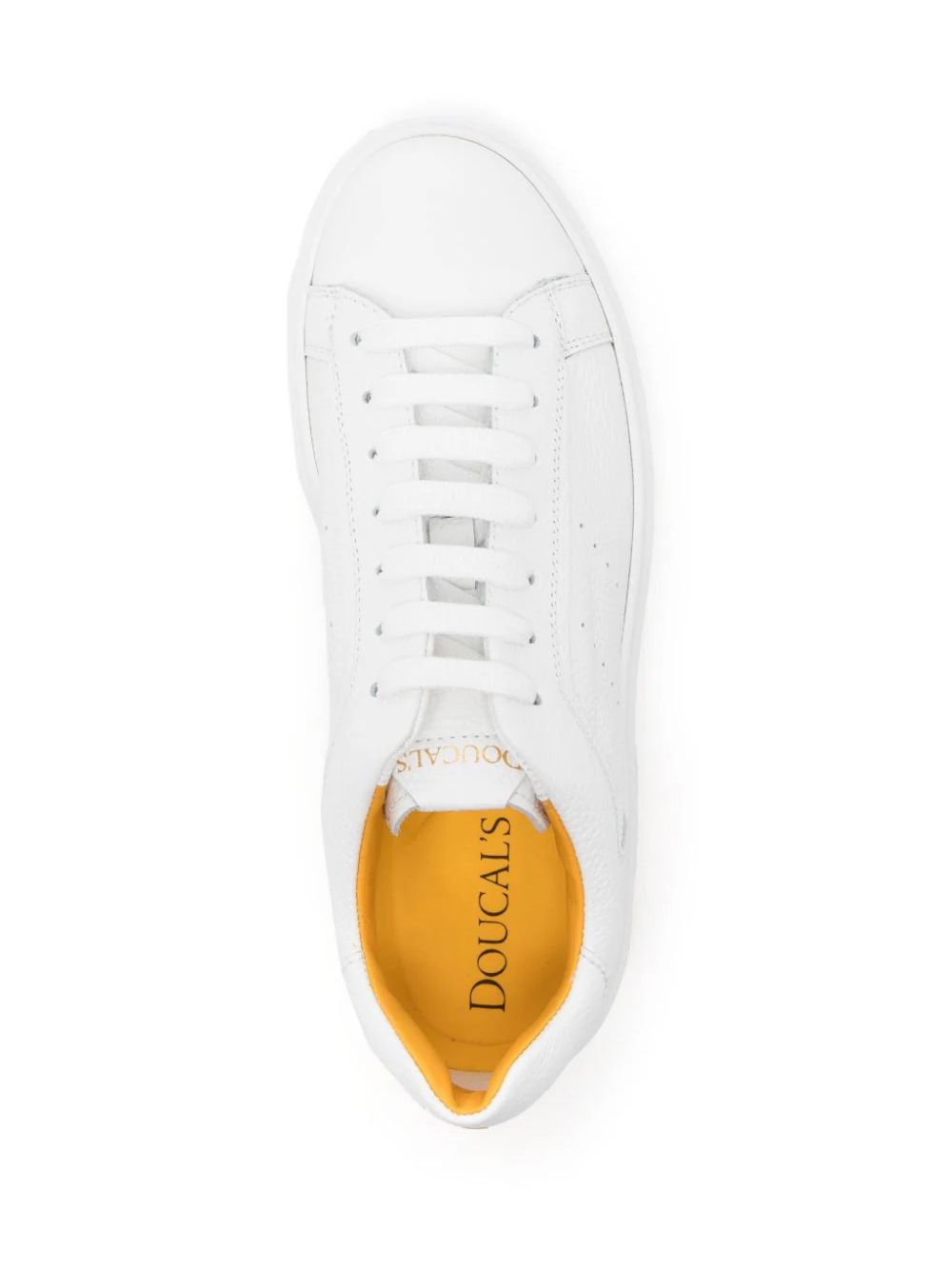 DOUCAL'S  Sneakers in Pelle Tumbled Doucal's - Scarpe Uomo Bianche Shopping Online