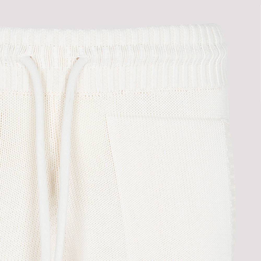 OFF-WHITE  Pantaloni Maglia Diag in Cotone Beige Off-White Prezzo Ridotto