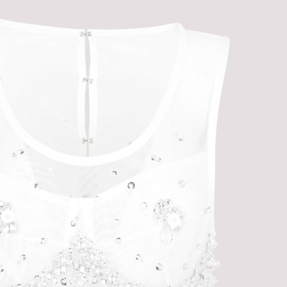 BOTTEGA VENETA  Abito Frange e Cristalli Bianco Bottega Veneta Sottocosto