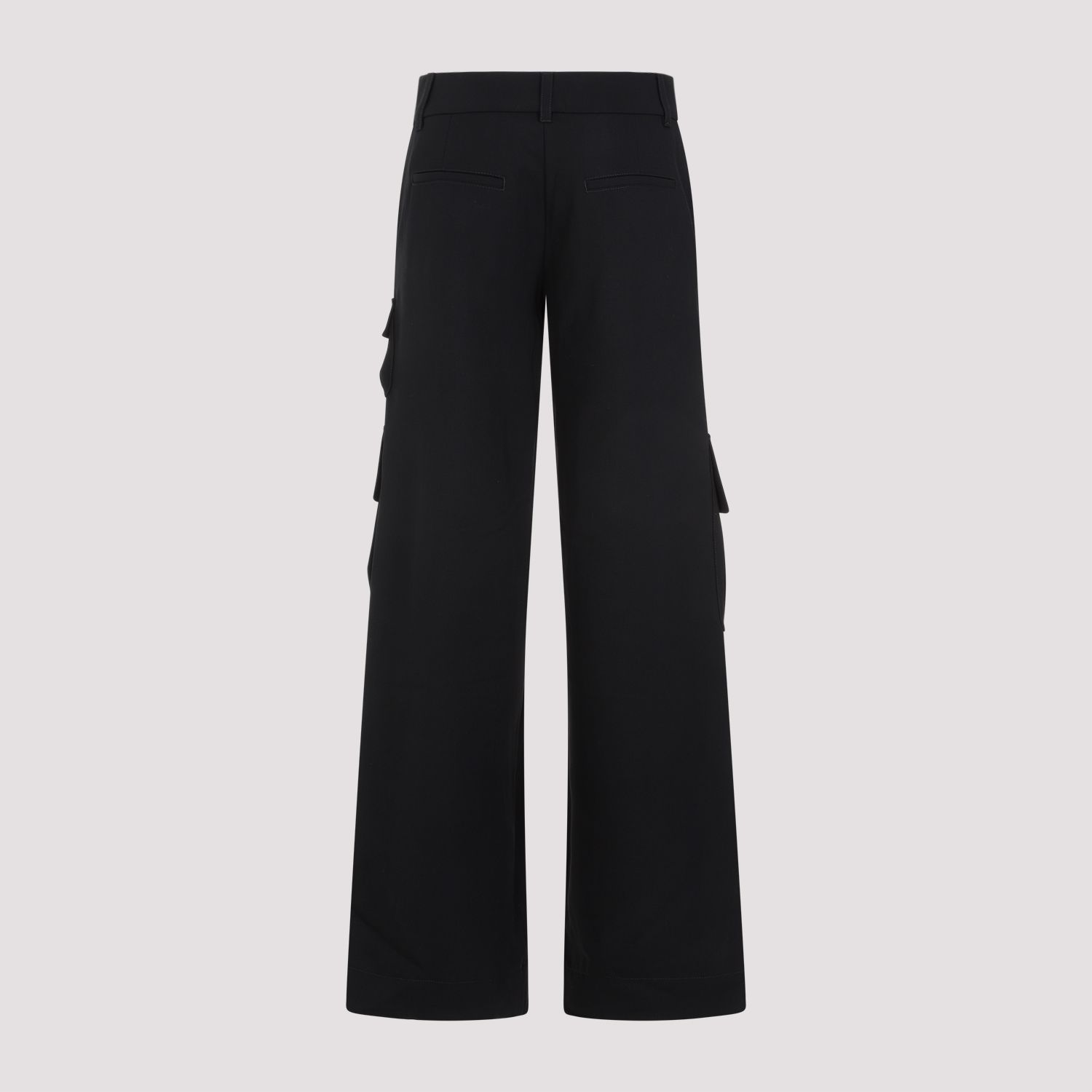 OFF-WHITE  Pantaloni Cargo in Lana Vergine Off-White per Donna Outlet