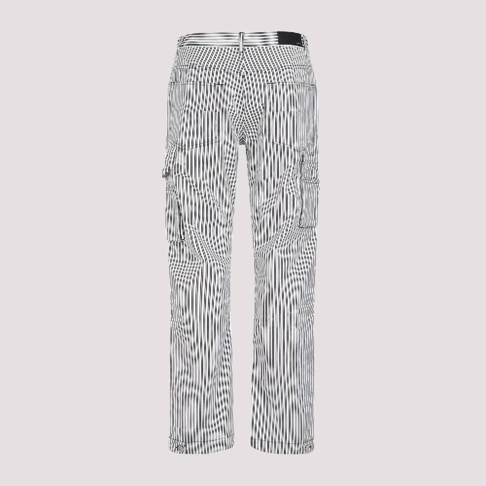 AMIRI  Pantaloni Carpenter in Cotone a Righe Nere Amiri In Vendita
