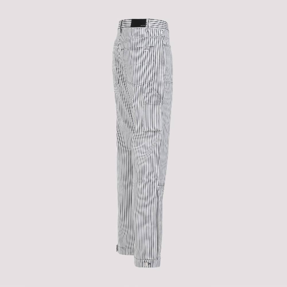AMIRI  Pantaloni Carpenter in Cotone a Righe Nere Amiri In Vendita
