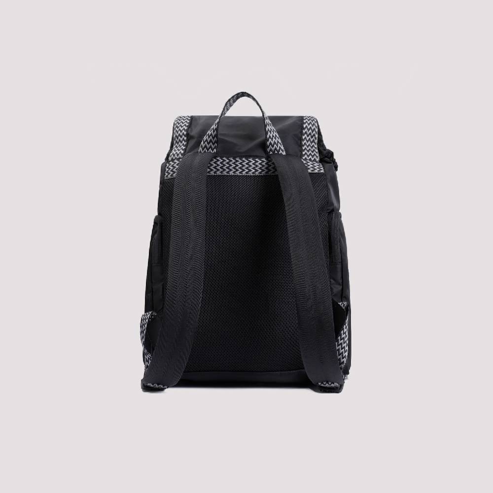 LANVIN  Zaino LANVIN Curb in Nylon Nero con Spallacci Regolabili Saldi Di Fabbrica