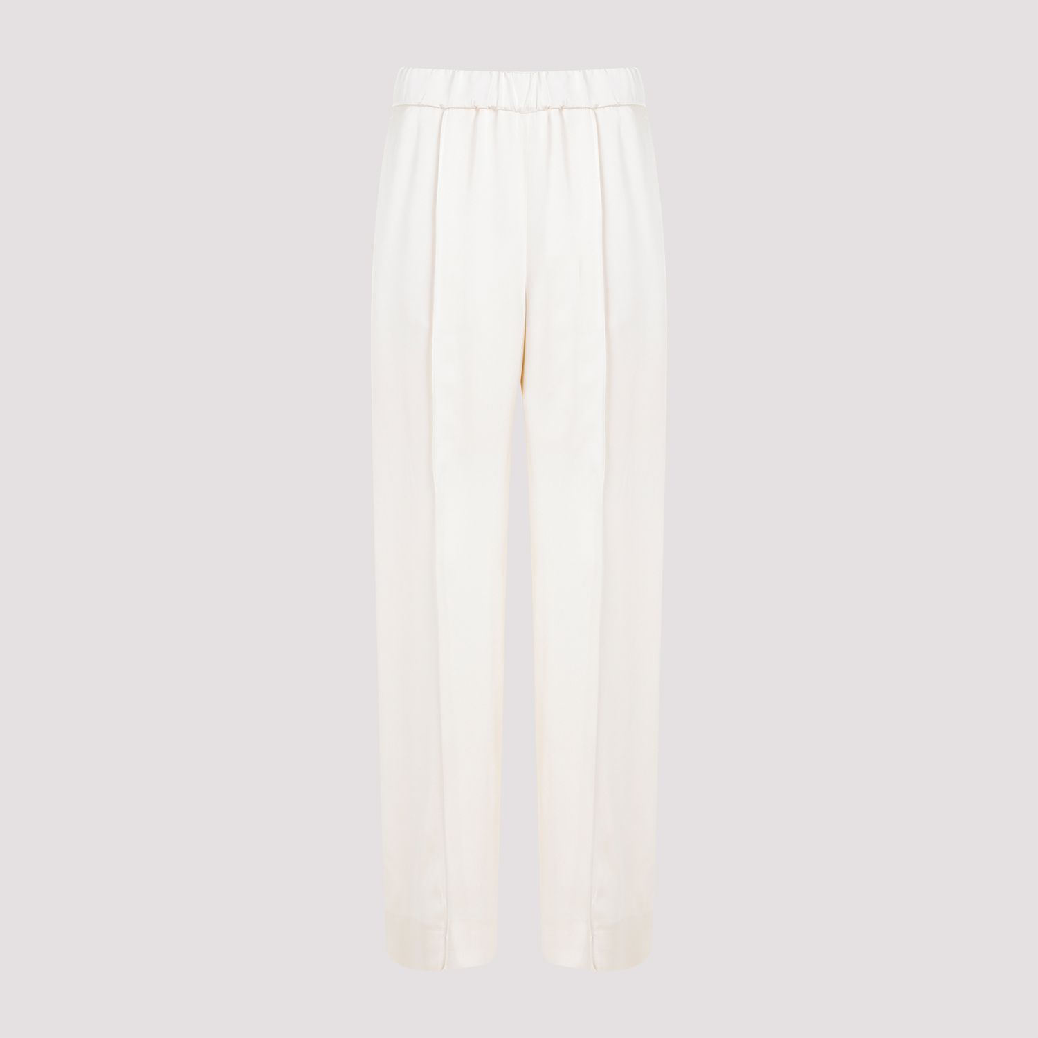 JIL SANDER  Pantaloni Dritti Viscosa Color Carne da Donna JIL SANDER Vendite Flash