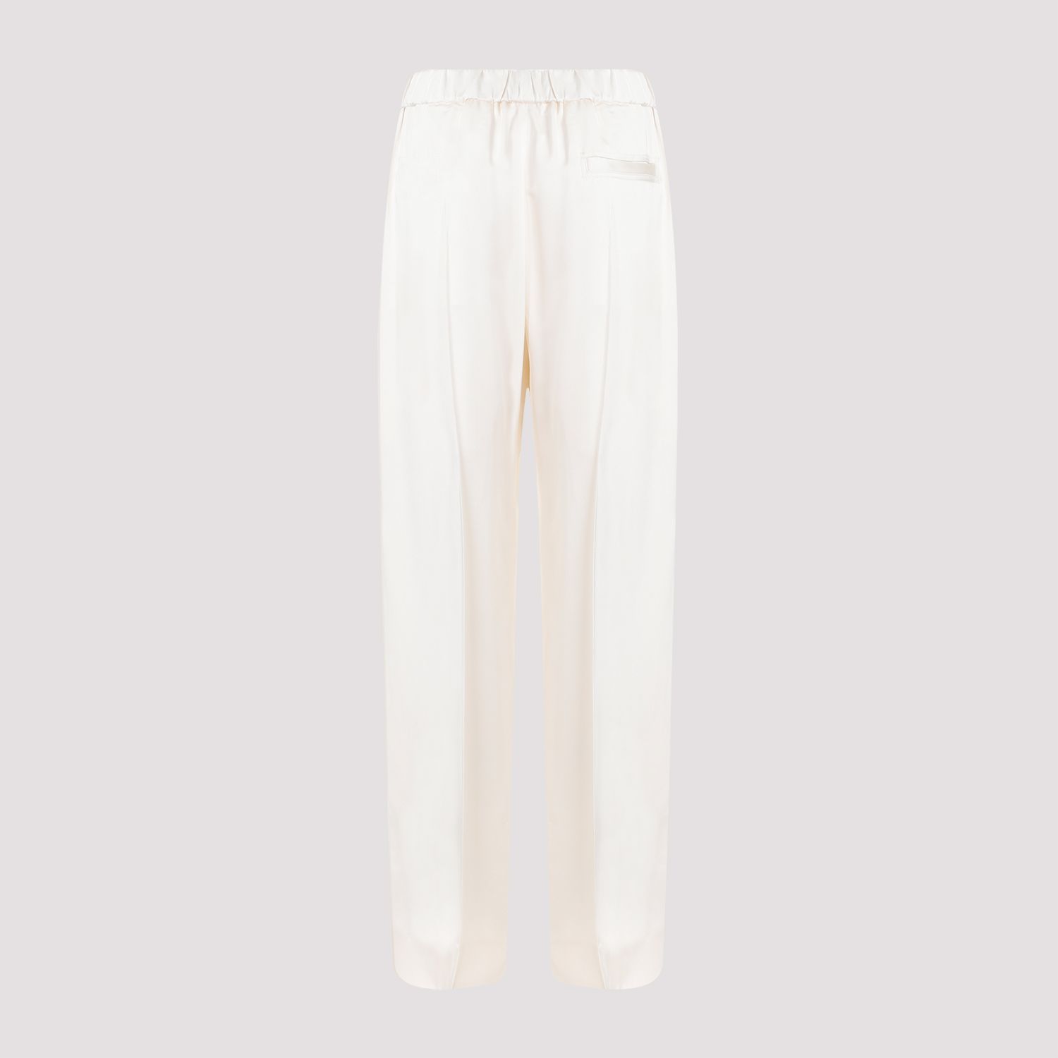 JIL SANDER  Pantaloni Dritti Viscosa Color Carne da Donna JIL SANDER Vendite Flash