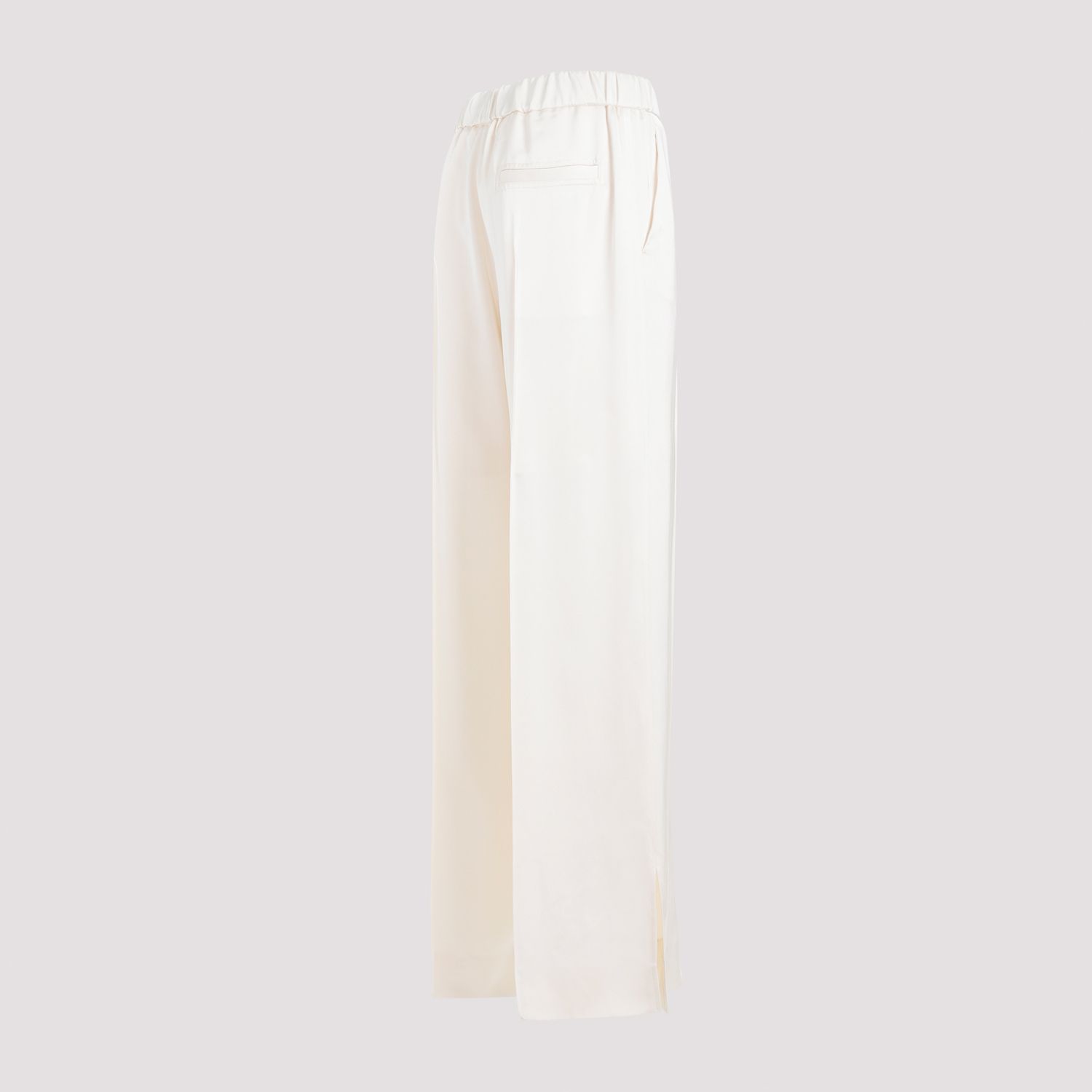 JIL SANDER  Pantaloni Dritti Viscosa Color Carne da Donna JIL SANDER Vendite Flash