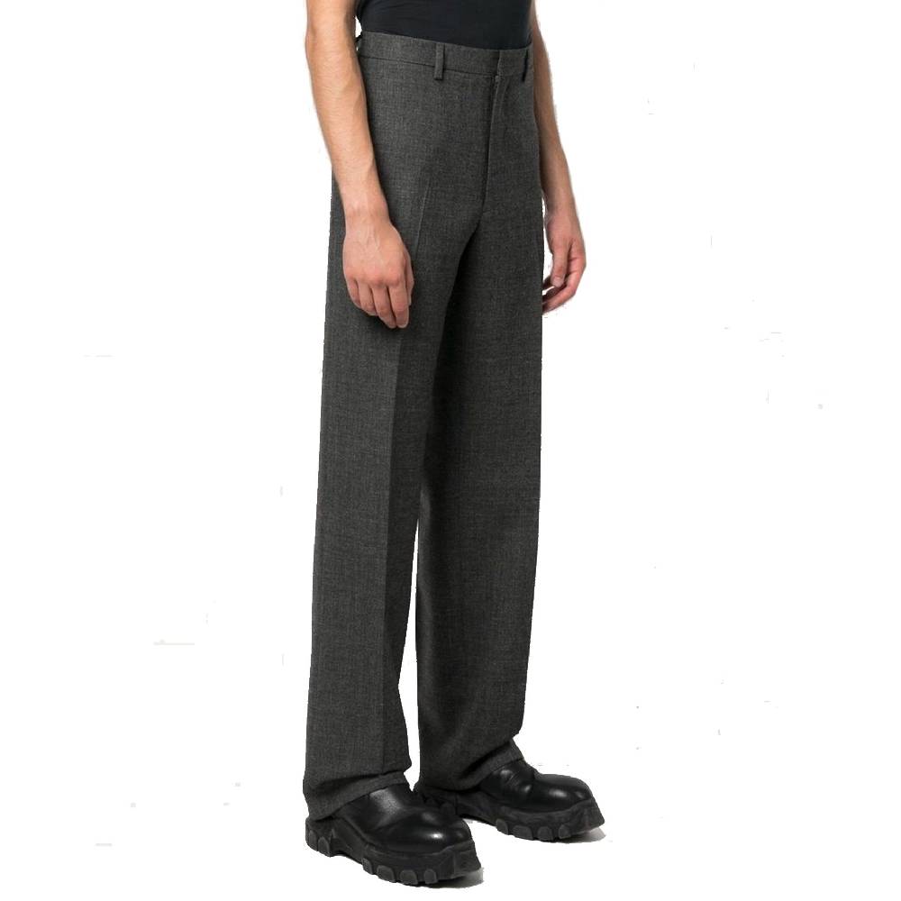 PRADA  Pantaloni Grigi in Lana Vergine Uomo PRADA 2025