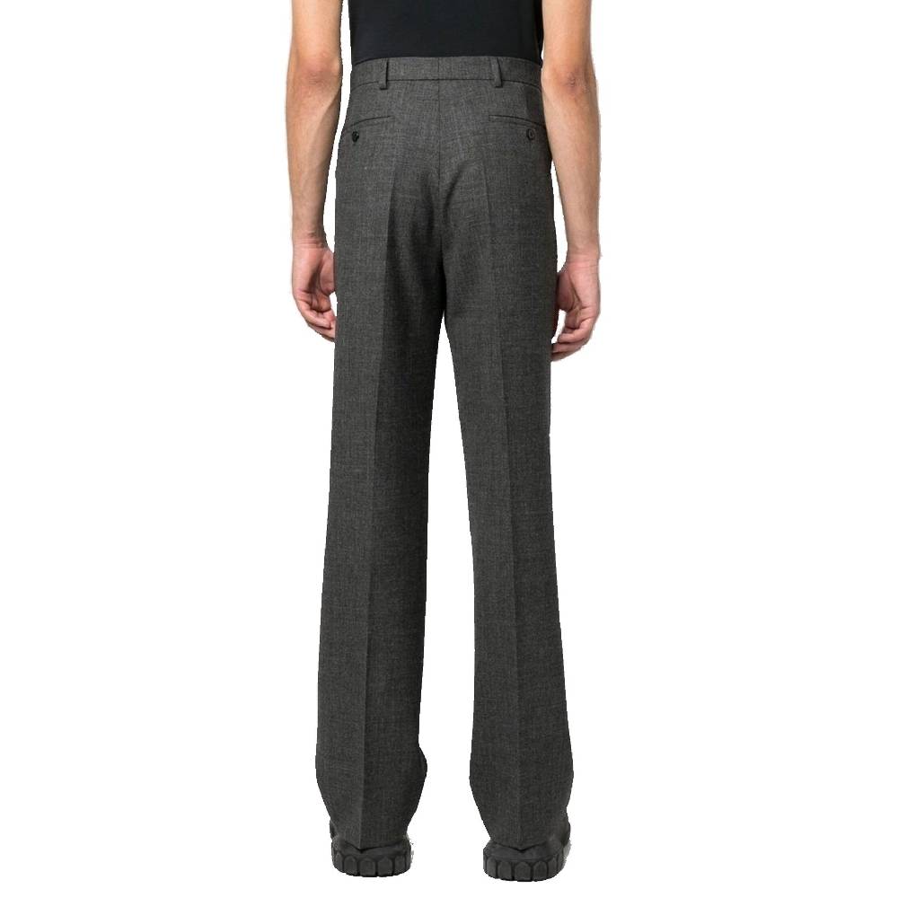 PRADA  Pantaloni Grigi in Lana Vergine Uomo PRADA 2025