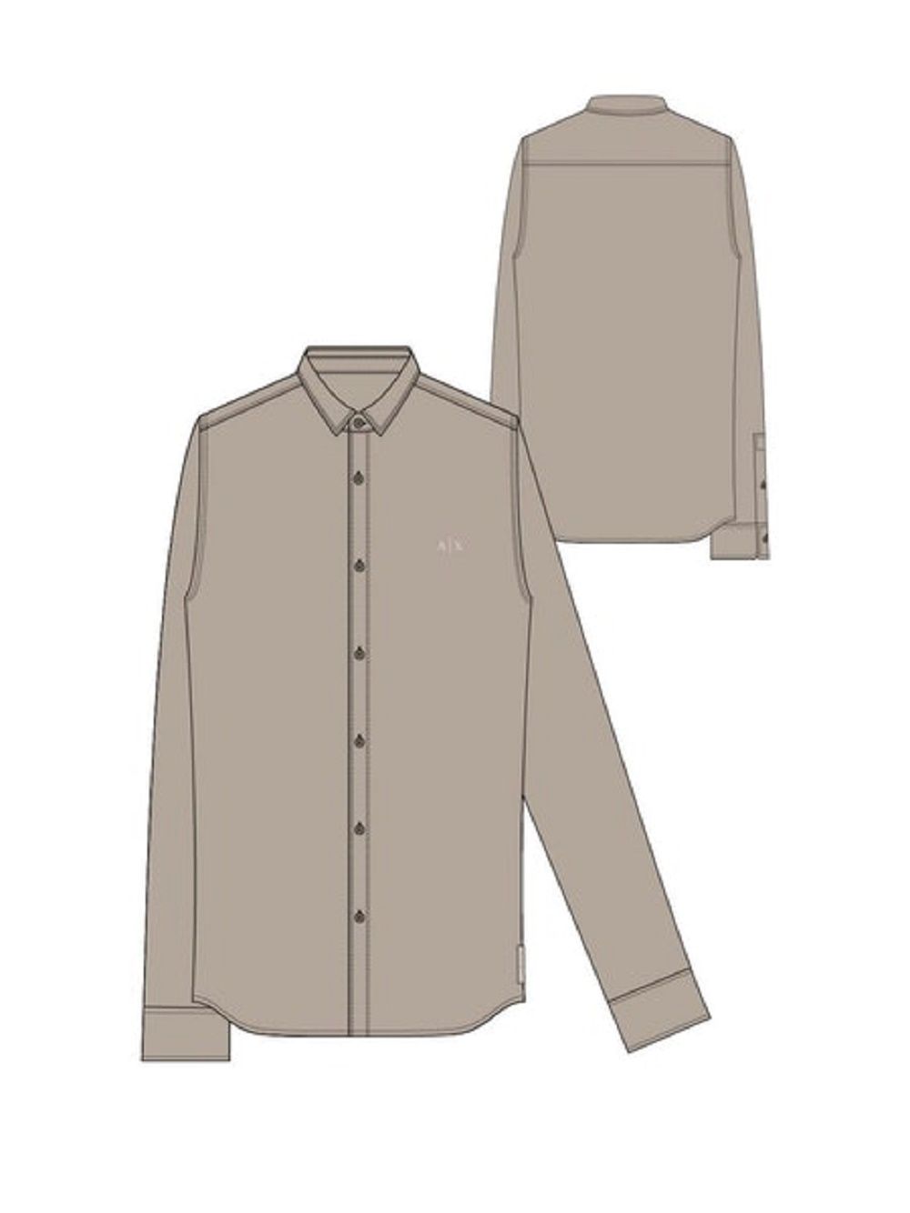 ARMANI EXCHANGE  Camicia di Lino Beige Uomo Armani Exchange Qualità