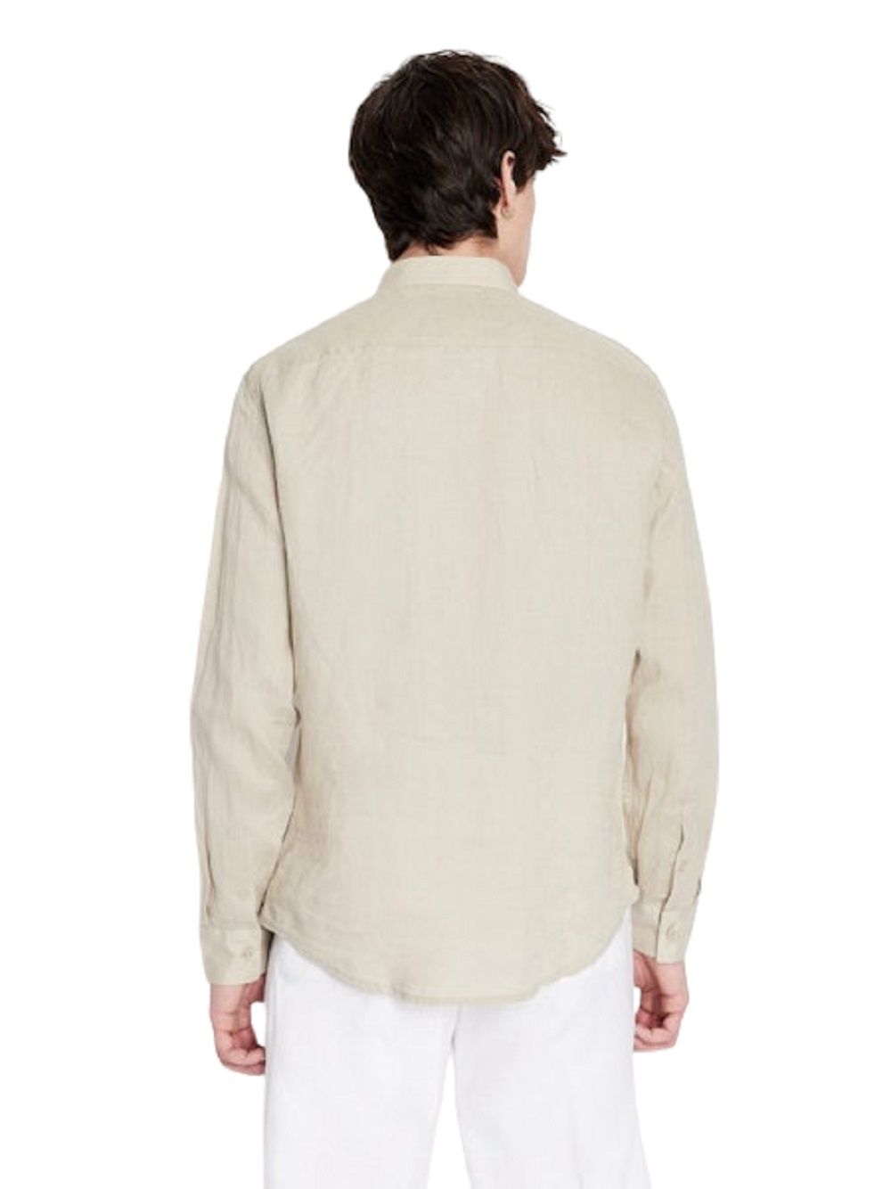 ARMANI EXCHANGE  Camicia di Lino Beige Uomo Armani Exchange Qualità