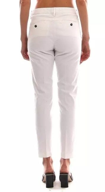 ROY ROGER'S  Pantaloni in Gabardina Stretch Bianchi ROY ROGER'S - Donna Qualità Garantita