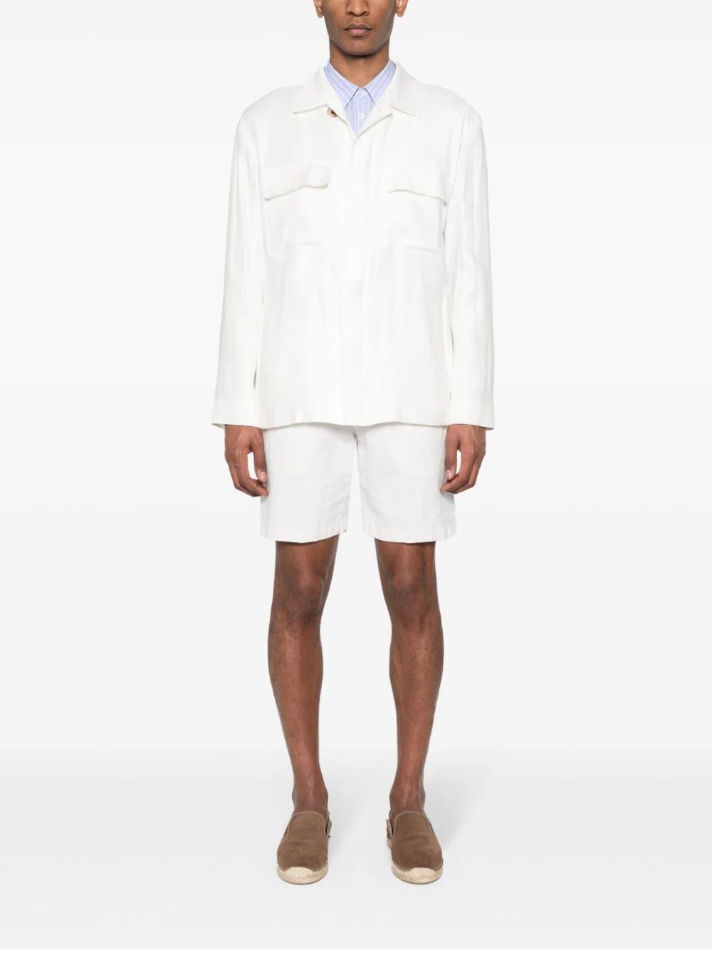 LARDINI  Giacca da Uomo Lardini in Misto Lino Bianca Fino Al -60%