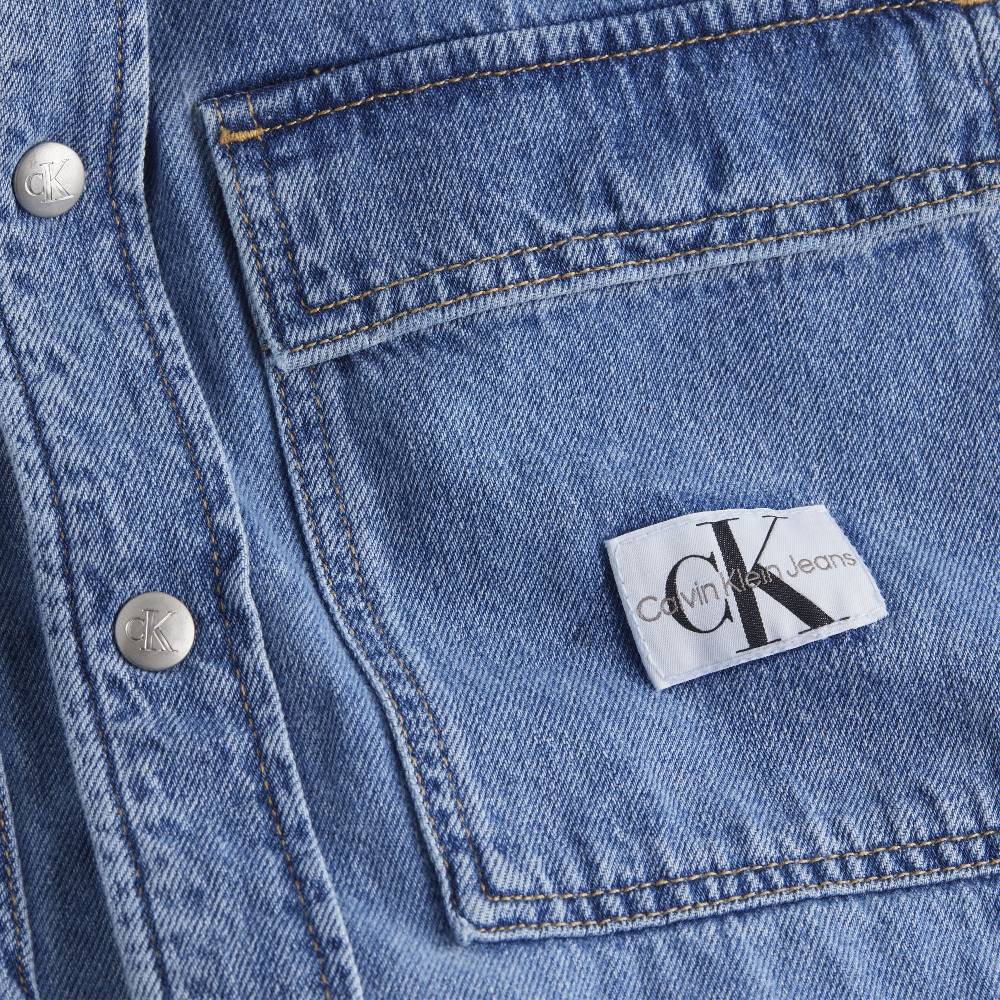 CALVIN KLEIN  Camicia Blu di Cotone Calvin Klein Uomo Prezzo Ridotto