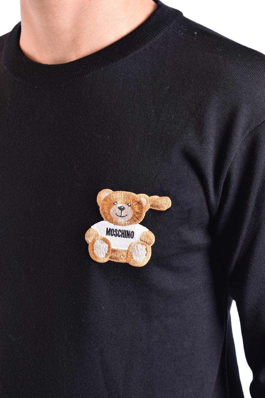 MOSCHINO  Maglione di Lana Nero Moschino Uomo V0902 7000555 Novità
