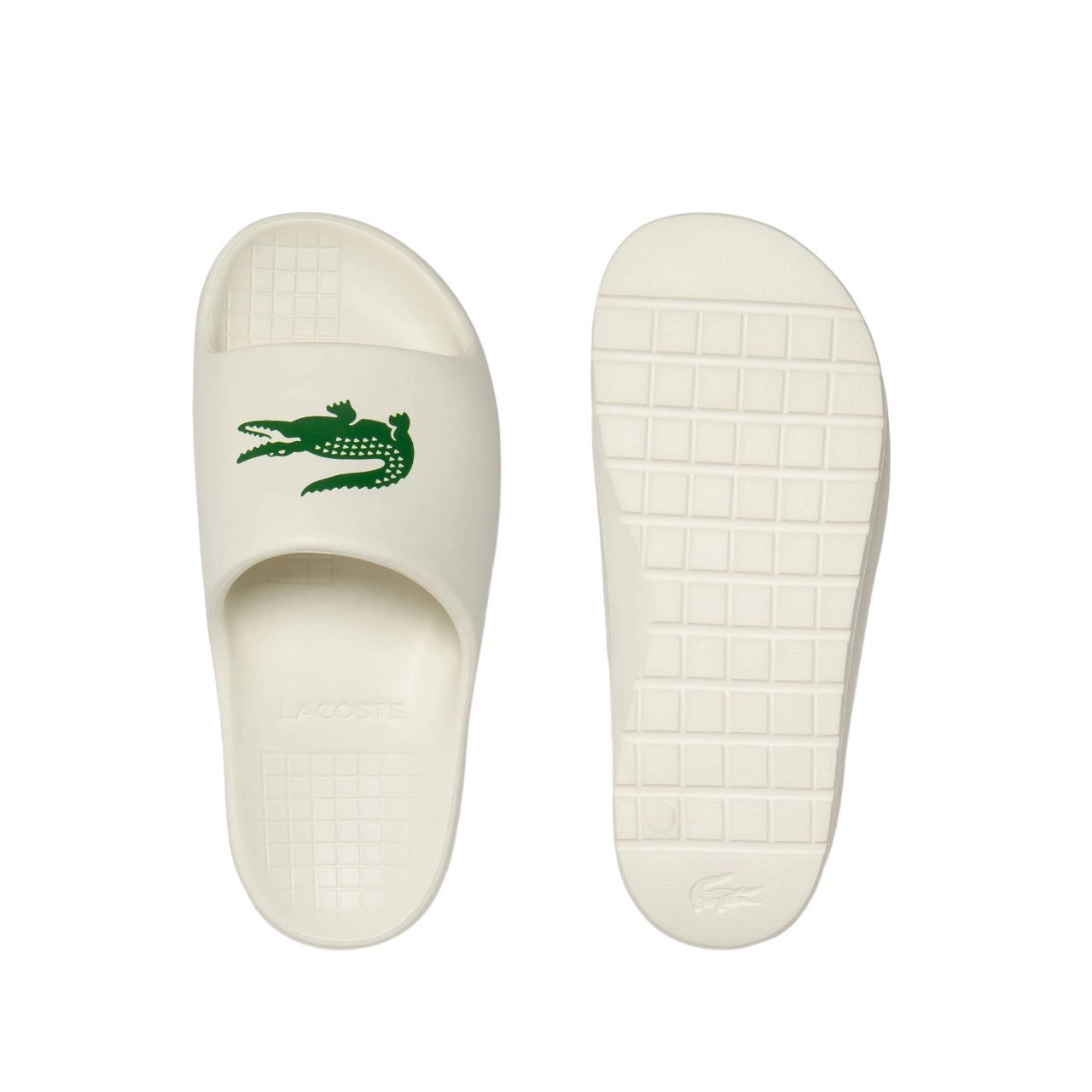LACOSTE  Sandali Slide Lacoste Crema da Uomo - 100% Poliestere Sconto