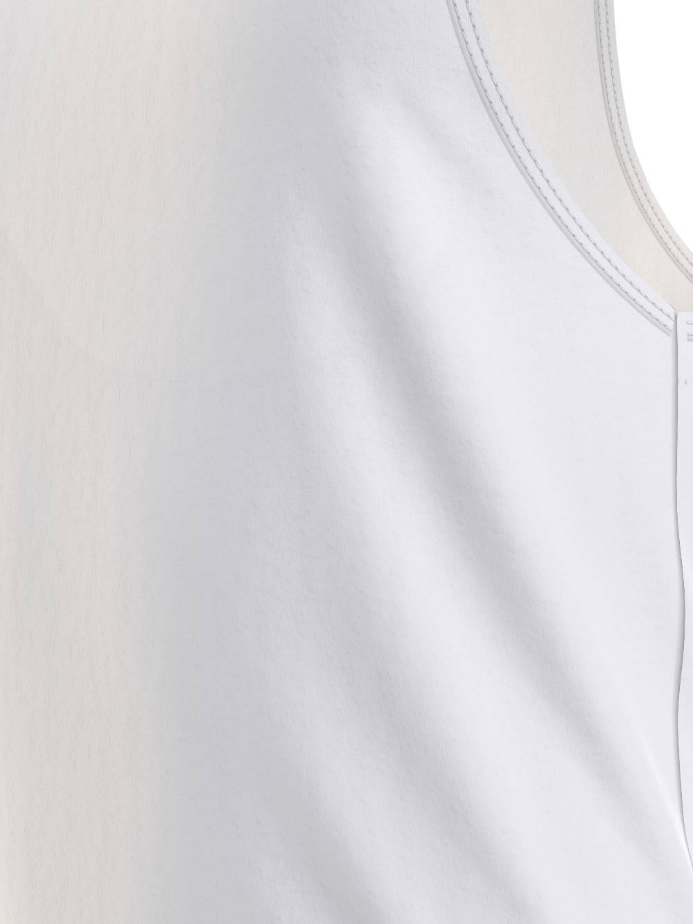 CALVIN KLEIN  T-Shirt Uomo Calvin Klein Bianca in Cotone e Lino In Vendita