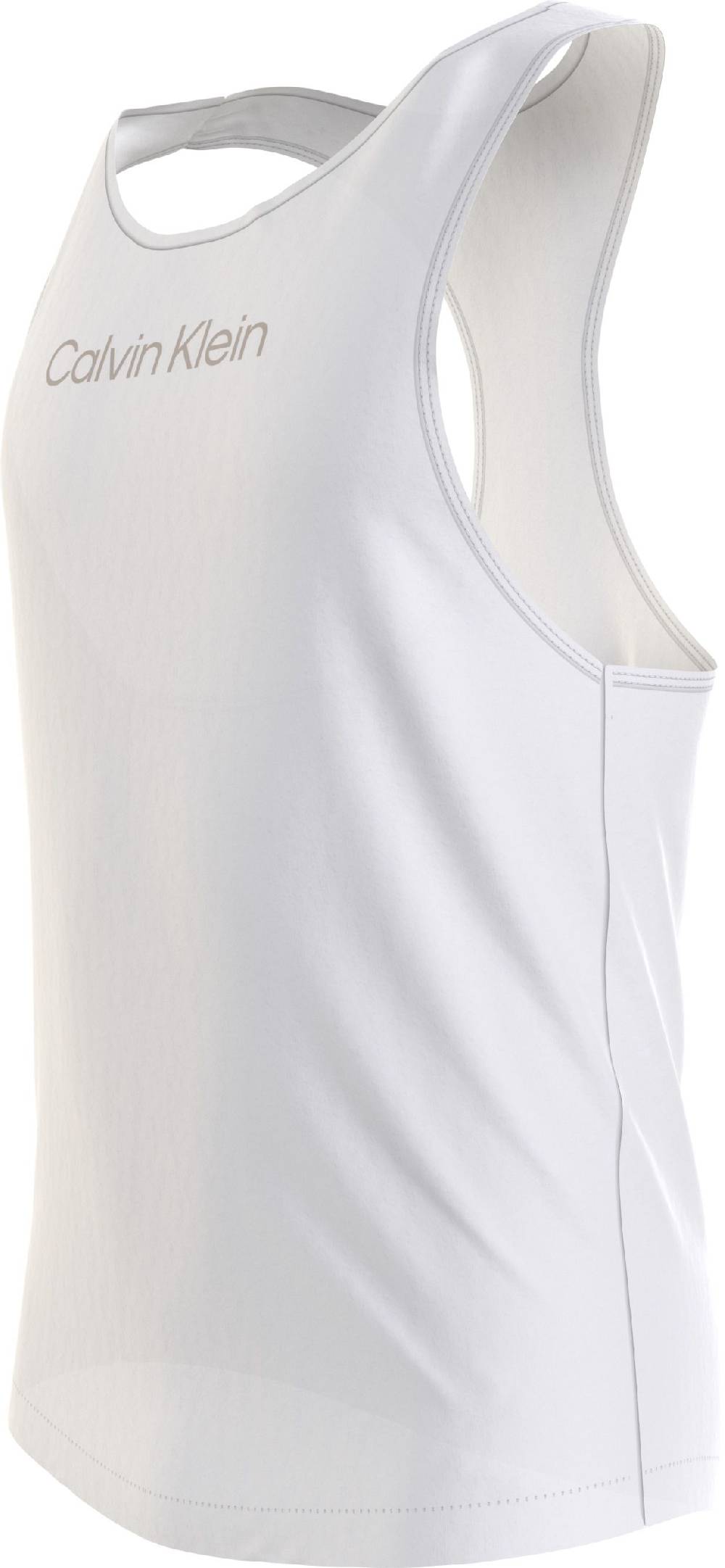 CALVIN KLEIN  T-Shirt Uomo Calvin Klein Bianca in Cotone e Lino In Vendita