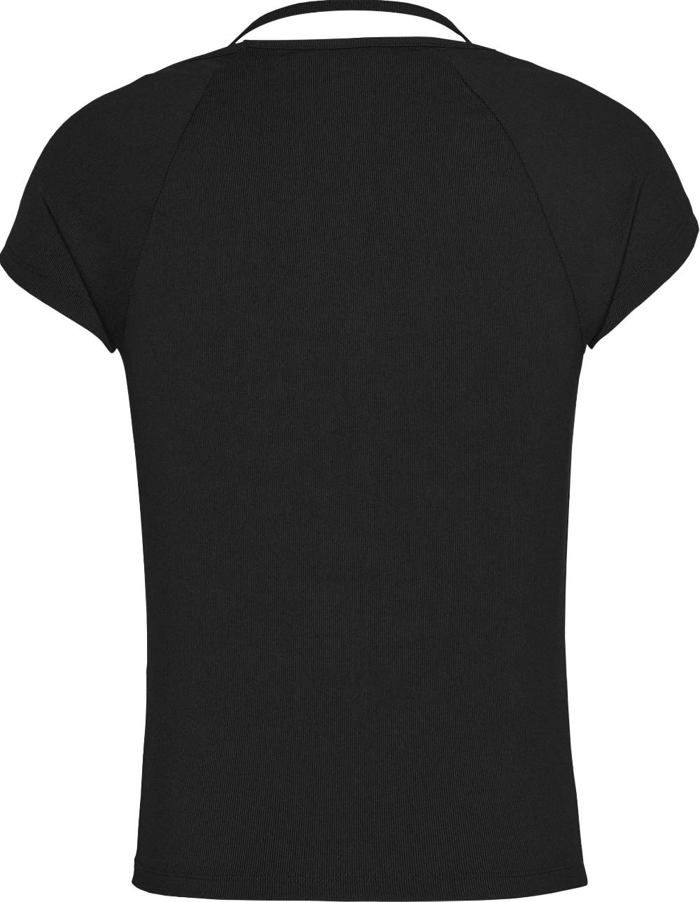 TOMMY JEANS  T-Shirt Nera Tommy Jeans Slim con Scollo a Halter Hotsell