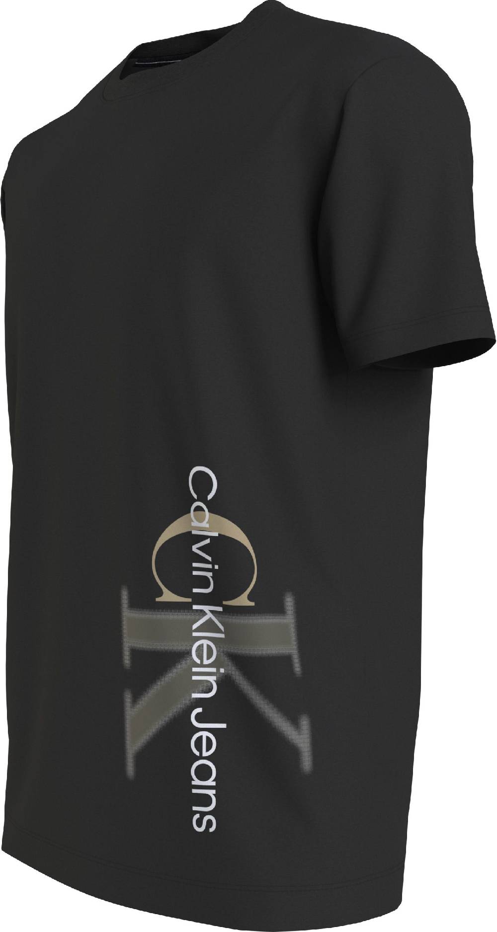 CALVIN KLEIN  T-shirt da Uomo Calvin Klein Nera in Cotone con Collo Rotondo Italia