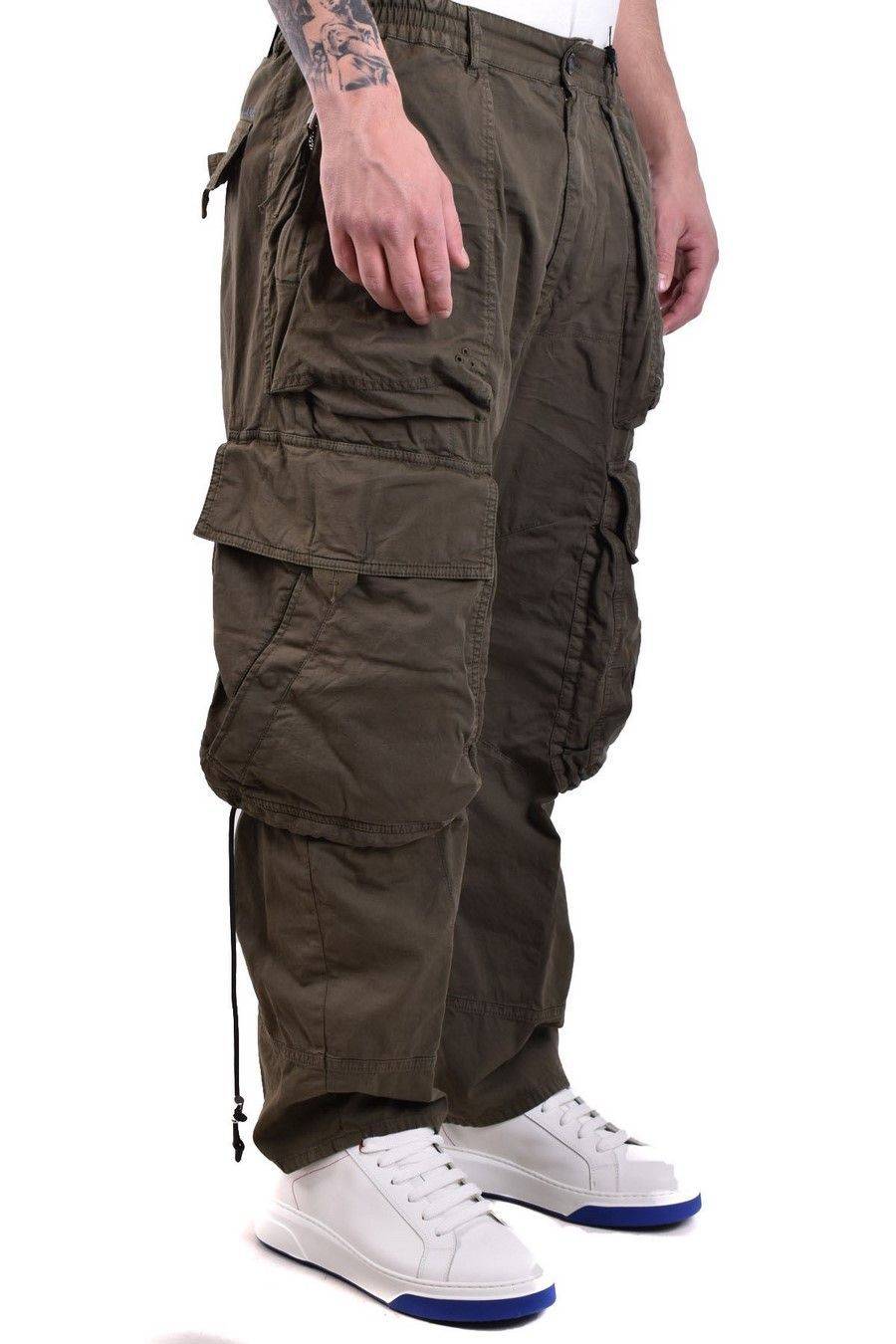 DSQUARED2  Pantaloni Verdi Elasticizzati da Uomo DSQUARED2 2025