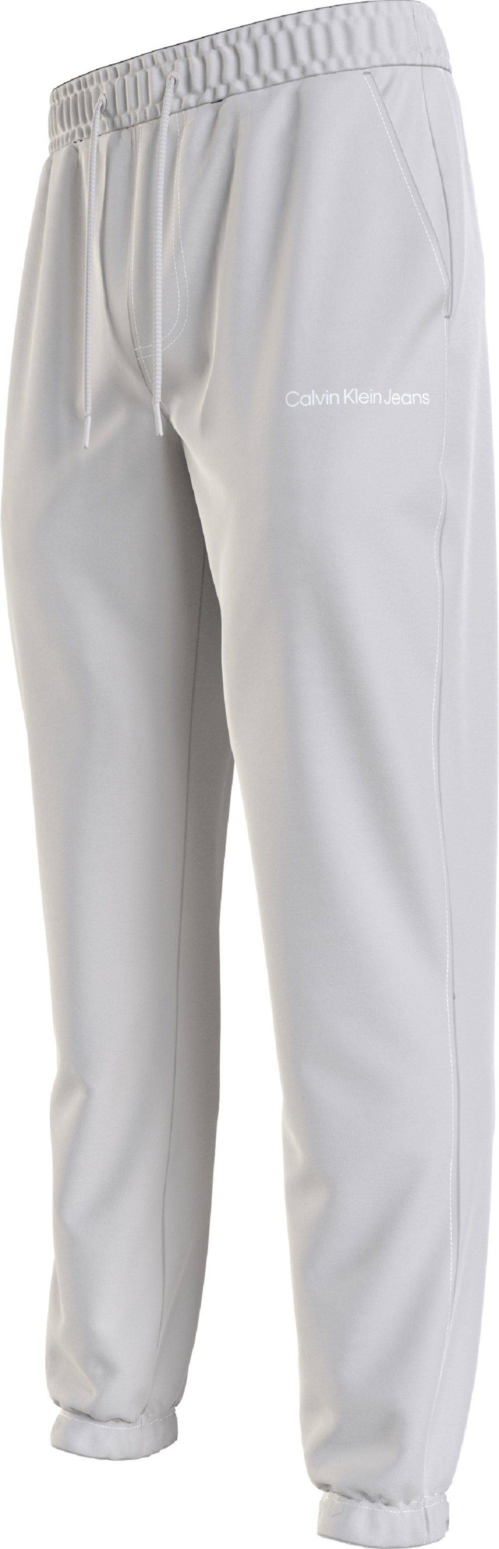 CALVIN KLEIN  Pantaloni Uomo Grigi in Cotone Calvin Klein Nuovo