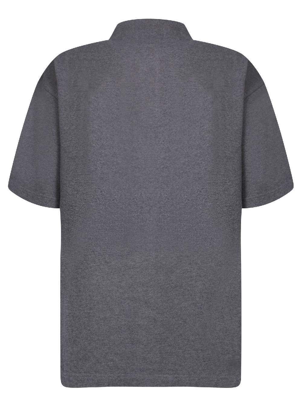 MAISON KITSUNÉ  Polo in Cotone Grigio Maison Kitsuné da Uomo Promozione
