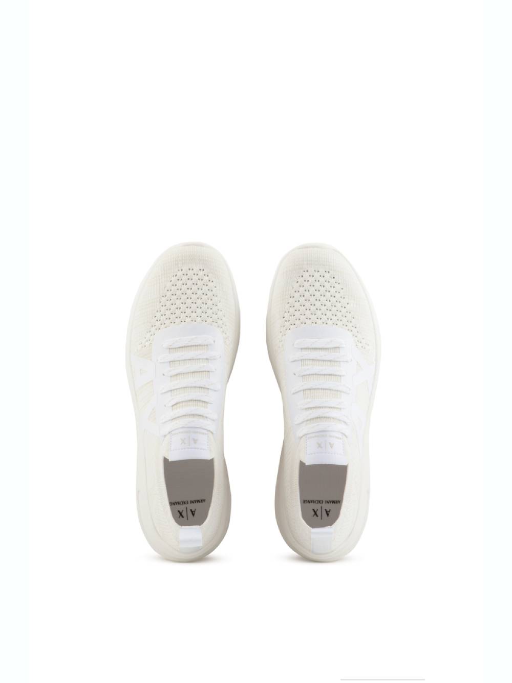 ARMANI EXCHANGE  Sneakers Bianche in Pelle da Uomo Armani Exchange Pezzi Unici