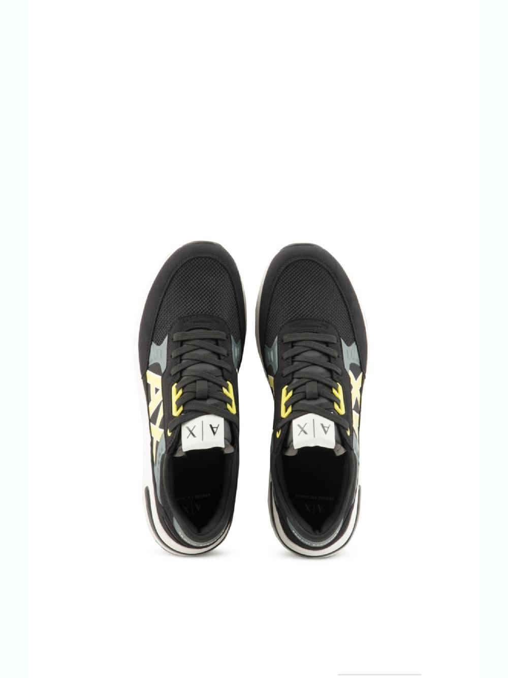ARMANI EXCHANGE  Sneakers Uomo Armani Exchange Nero con Inserti in Camoscio Acquista Ora