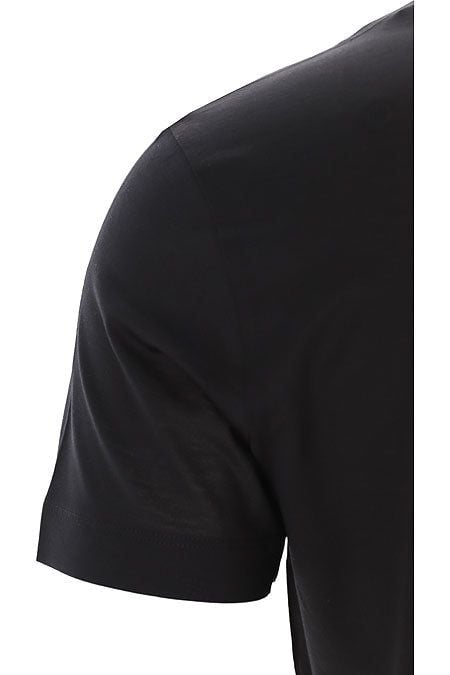 EMPORIO ARMANI  T-Shirt Uomo Emporio Armani in Lyocell e Cotone Nero Shopping Online