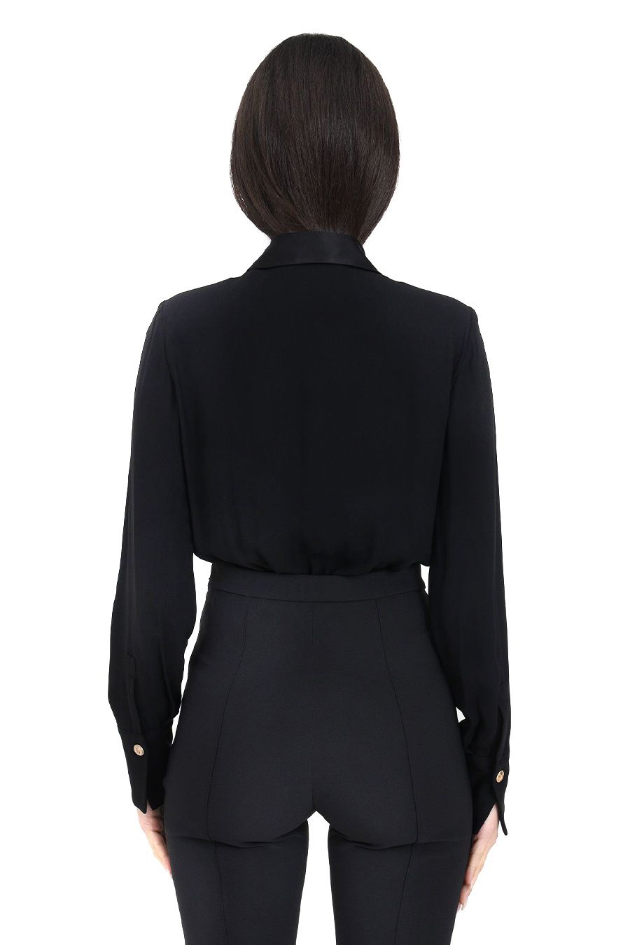 ELISABETTA FRANCHI  Camicia Nera in Viscosa Elisabetta Franchi Donna Sottocosto