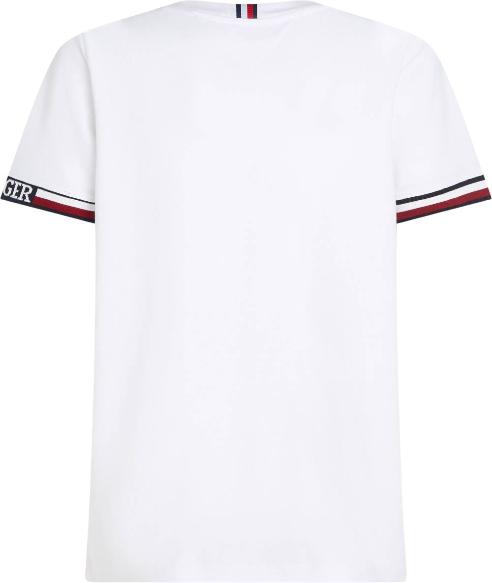 TOMMY HILFIGER  T-Shirt Uomo Tommy Hilfiger Bianca Regular Fit - Misto Cotone Economico