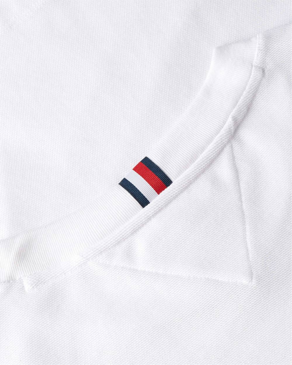 TOMMY HILFIGER  T-Shirt Uomo Tommy Hilfiger Bianca Regular Fit - Misto Cotone Economico