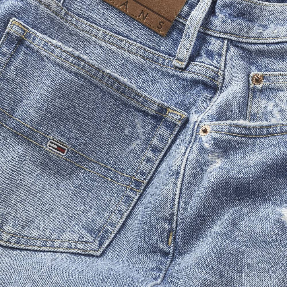 TOMMY JEANS  Jeans Mom Tommy in Cotone Elasticizzato Blu da Donna I Più Venduti