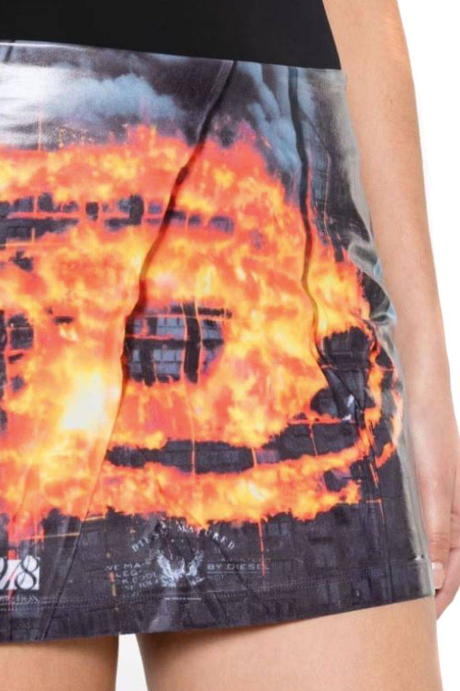 DIESEL  Gonna Piegata Multicolore Diesel - Abbigliamento in Poliestere da Donna Promozione