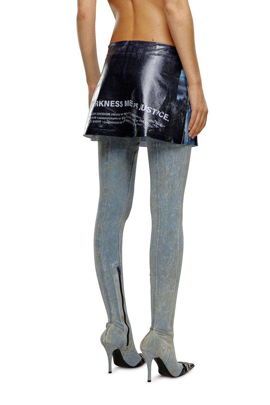 DIESEL  Gonna Piegata Multicolore Diesel - Abbigliamento in Poliestere da Donna Promozione