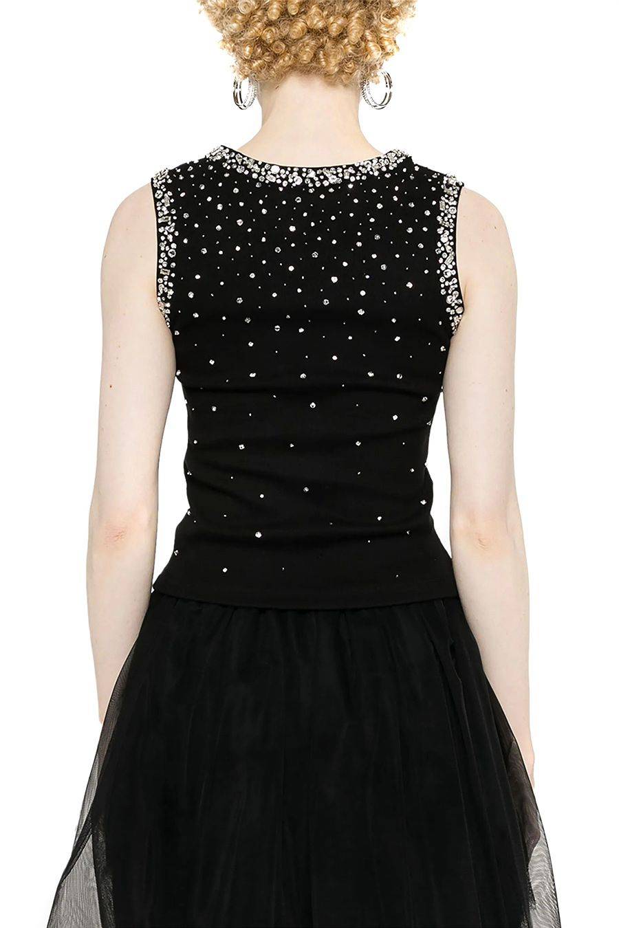 DES PHEMMES  Maglia Nera in Cotone DES PHEMMES per Donna - DP613110 Soddisfazione Garantita