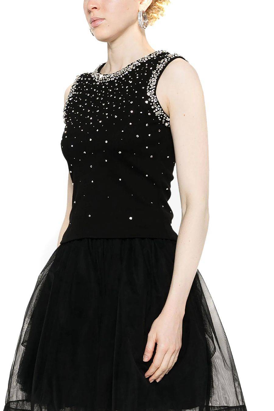 DES PHEMMES  Maglia Nera in Cotone DES PHEMMES per Donna - DP613110 Soddisfazione Garantita