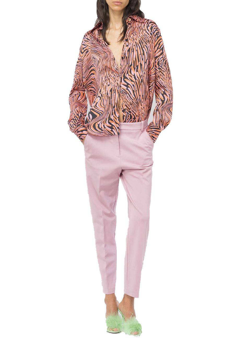 PINKO  Pantaloni Elasticizzati PINKO in Viscosa Rosa per Donna Prezzo Ridotto