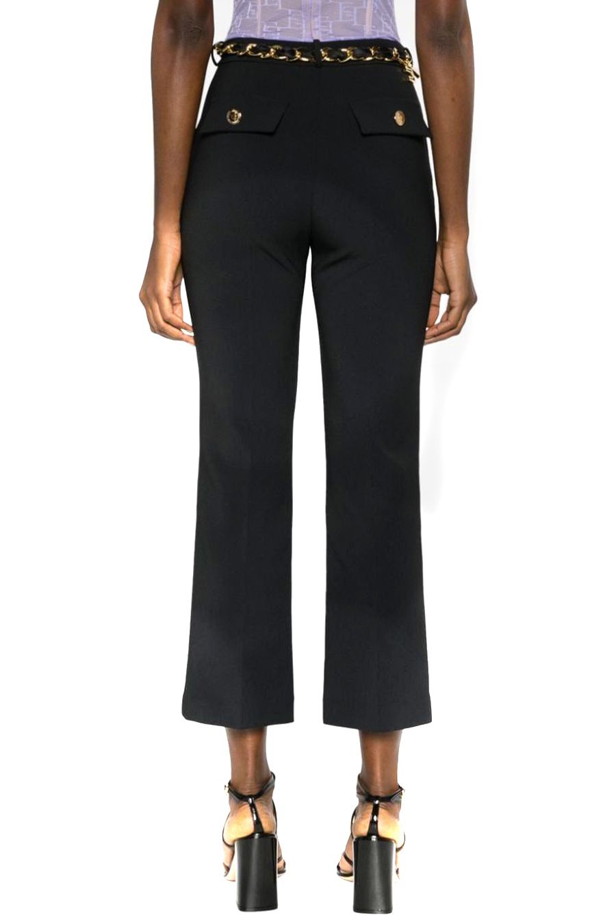 ELISABETTA FRANCHI  Pantaloni Neri in Poliestere Elisabetta Franchi da Donna Sottocosto